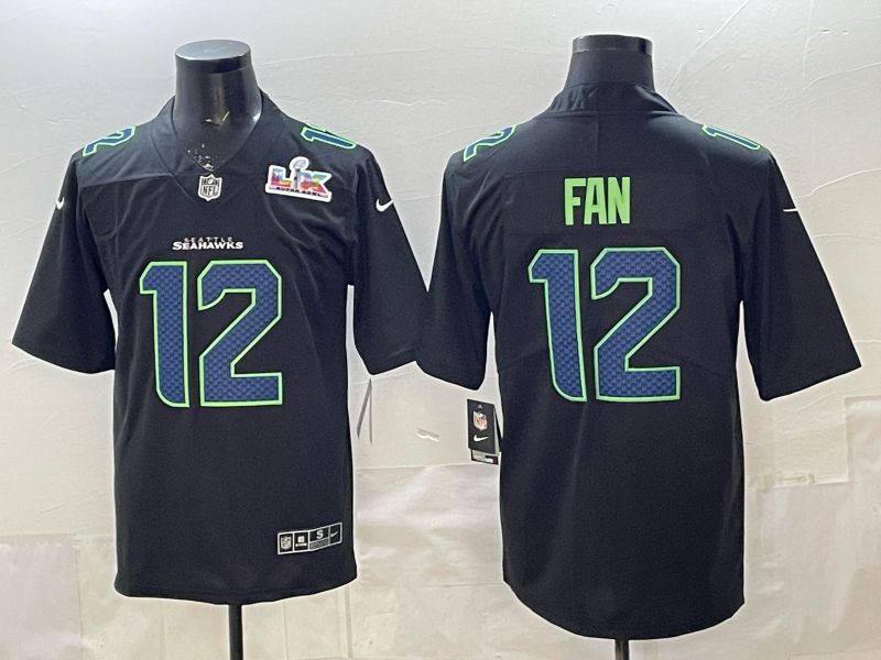 Men 2026 Seattle Seahawks #12 Fan Black Nike Limited NFL Jersey 03